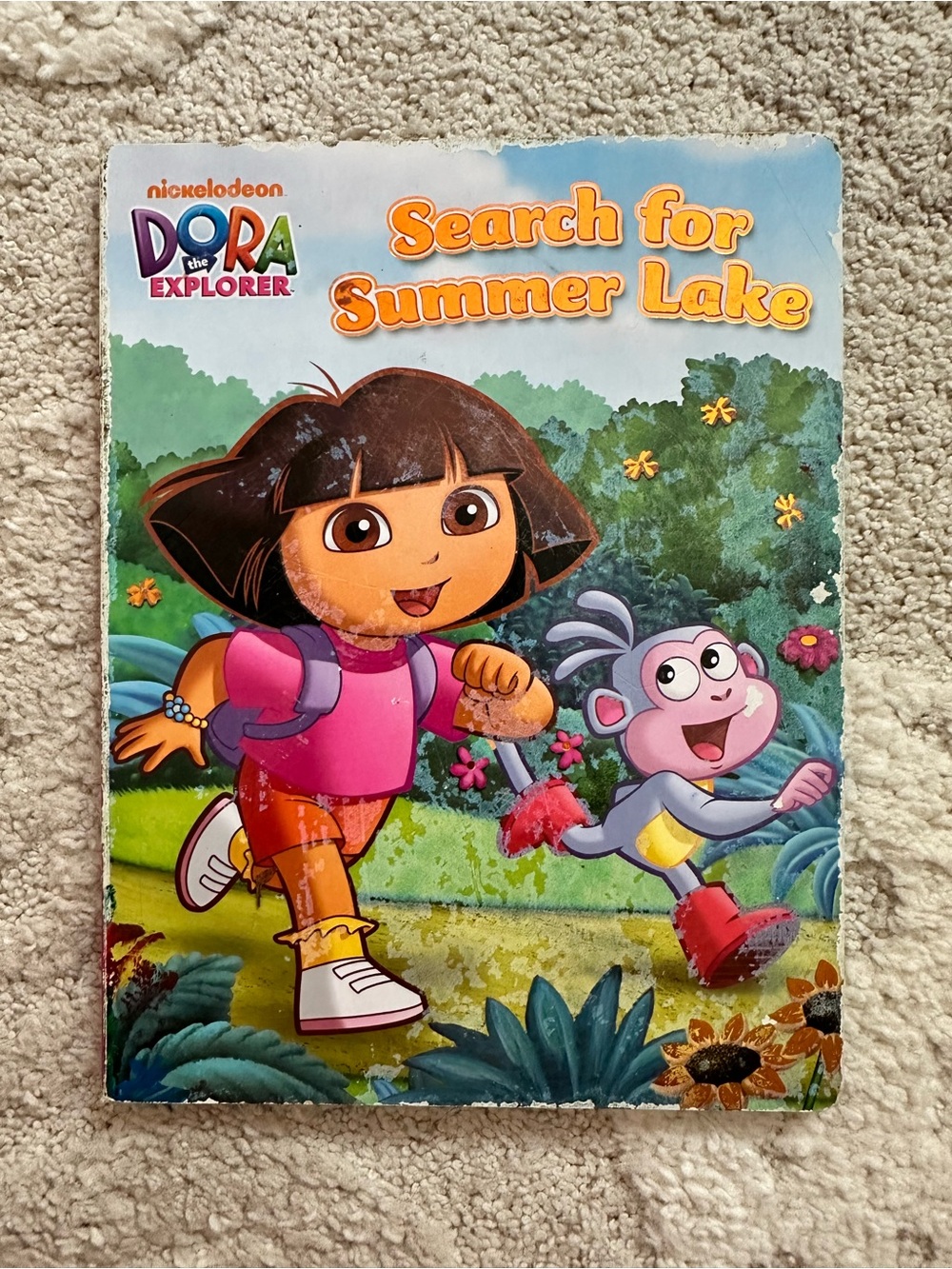 Dora the Explorer "Search for Summer Lake" Kids Board Book by Nickelodeon